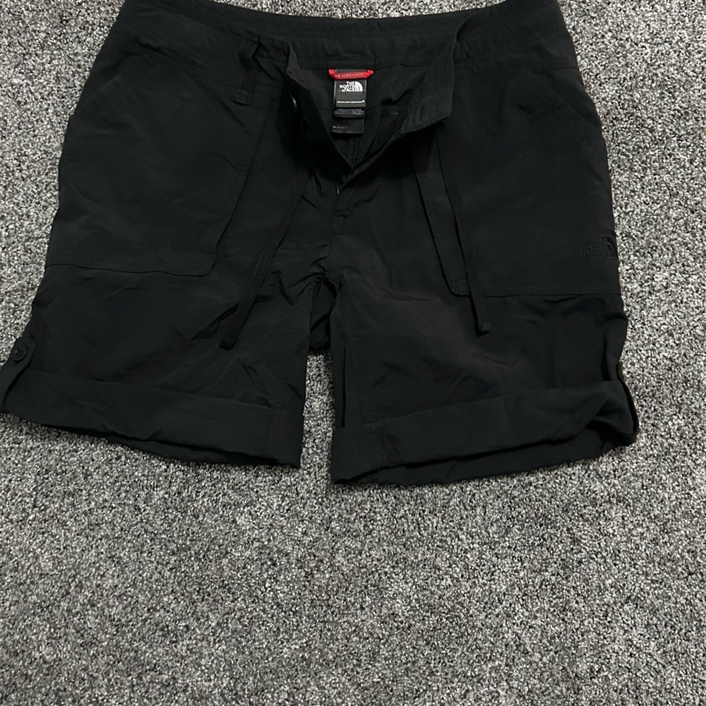 The North Face Black Cargo Shorts with Elastic Waistband